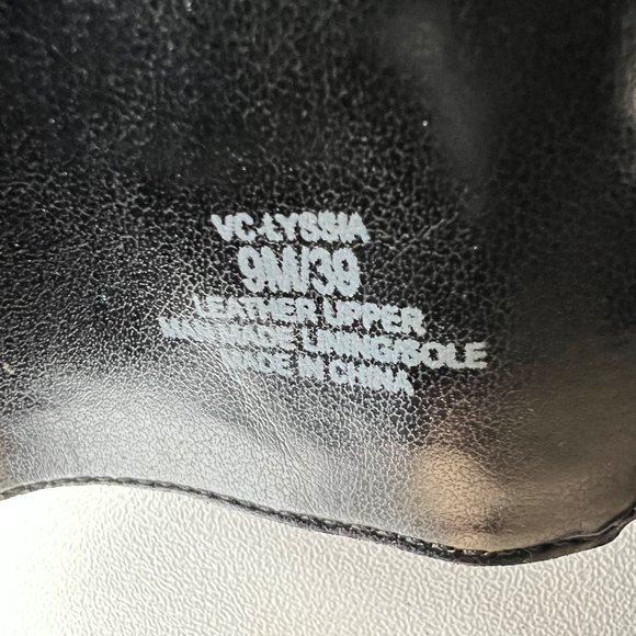 Vince Camuto Womens Lyssia Black Leather Sandals Open Toe Wedge Buckles size 9 - Picture 16 of 16